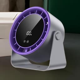 Ventilator Bureau - Kleine Stille Ventilator - Persoonlijke Koeling - 100 Snelheden - 17 cm Breed - Zwart — thumbnail 4