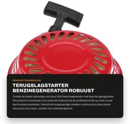 Solidchoice- Terugslagstarter voor 2KW 168F Benzinegenerator - Hoogwaardig Metaal - Eenvoudige Installatie - Schokbestendig - Laag Geluidsniveau - Inclusief Schroeven - Startmotor — thumbnail 1
