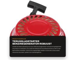 Solidchoice- Terugslagstarter voor 2KW 168F Benzinegenerator - Hoogwaardig Metaal - Eenvoudige Installatie - Schokbestendig - Laag Geluidsniveau - Inclusief Schroeven - Startmotor