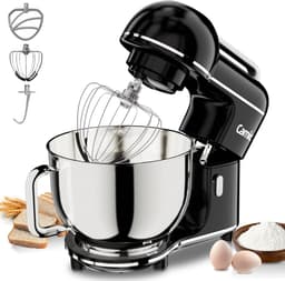 Keukenmachine - Mixer Deeg - Bakken Thuis - 10 Snelheden - 7 Liter Kom - Zwart — thumbnail 2