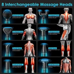 Massagepistool - Spierherstel Apparaat - Spierontspanning - 99 snelheden LCD - 17x7x23 cm - Zwart — thumbnail 3
