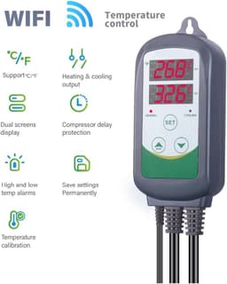 Slimme Thermostaat - Temperatuurregelaar - Temperatuur Beheersen - Dubbele Relaisuitgang - 100-230V - Zwart — thumbnail 4