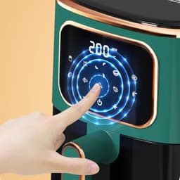 Digitale Airfryer - Heteluchtfriteuse - Gezond Bakken - Zichtbaar Venster - 45L Capaciteit - Zwart — thumbnail 2