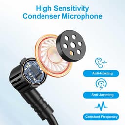 Draadloze microfoon headset met 2 in 1 functie en lange afstandsbereik — thumbnail 4