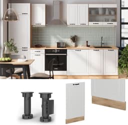Vaatwasserfrontpaneel - Paneel vaatwasser Keukenfront - Keuken Integratie - Perfect Geïntegreerd - 45 cm - Wit Landhuis — thumbnail 3