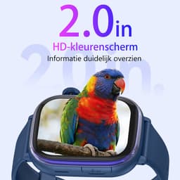 Vashoy T86 - GPS Horloge Kind geschikt - Kinder Smartwatch - Smartwatch Kinderen met HD - camera & Videobellen - voor SIM kaart - 750 mAh Long Battery - IPX7 Waterdicht - SOS Knop - School Mode - Veilige Zones - GPS Tracker - 1 Jaar Garantie - Blauw — thumbnail 4
