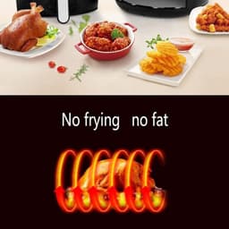 Luchtfriteuse Mini Oven - Snelle Frituurpan - Snel Koken - Snelle Luchtcirculatie - 27.5 x 26.5 x 31 cm - Multicolor — thumbnail 4