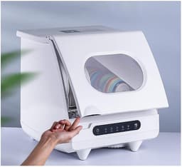 Tafelblad vaatwasser - Mini vaatwasser - Huishoudelijk gebruik - Intelligente automatisering - 1 mand - Wit — thumbnail 1