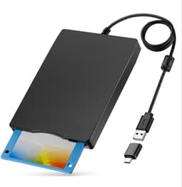 Externe Floppy Disk Reader - Floppy Drive USB - Oude Data Lezen - Plug and Play - 35 Inch - Zwart — thumbnail 1