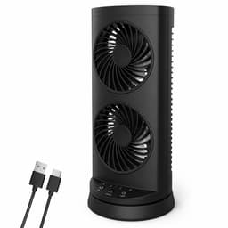 Tafelventilator 30 cm – 110° Oscillatie – 3 Modi – Timer 2/4/8 Uur – Draagbaar – Afstandsbediening – Zwart — thumbnail 1