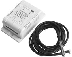 Slimme Temperatuurschakelaar - WiFi Thermostaat - Thuiskantoor Automatisering - Realtime Monitoring - 20A met 1M draad - Wit