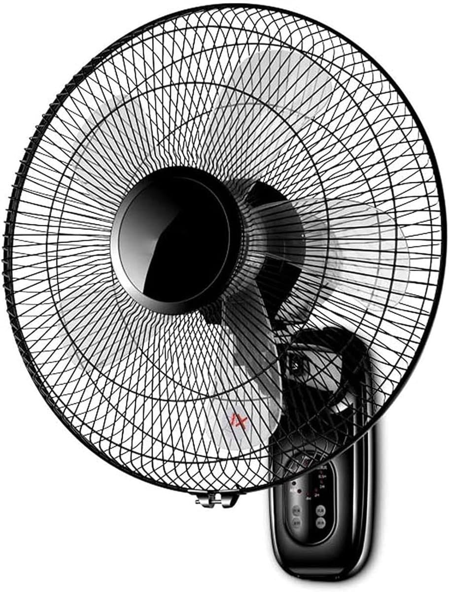 Wandventilator - Oscillerende Ventilator - Ruimte Koelen - Afstandsbediening - 1.4m Snoer - Wit — afbeelding 1