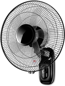 Wandventilator - Oscillerende Ventilator - Ruimte Koelen - Afstandsbediening - 1.4m Snoer - Wit — thumbnail 1