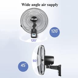 Wandventilator - Muurventilator - Ruimte Koelen - 25 Windsnelheden - 120 Graden Zwenkbereik - Rood — thumbnail 2