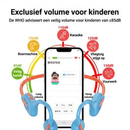 X12 - Draadloze Kinderkoptelefoon - Koptelefoon Kind - Bone Conduction Headphone - Bluetooth - Veilig Volume 85 dB - On ear - 6 uur batterij - IPX5 - Voor Tablet, Laptop, School & Online Les - Zwart — thumbnail 3