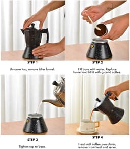 Moka Pot 12 Kops – Percolator Inductie – RVS en Aluminium Espressomaker – Espresso Koffiemaker — thumbnail 3