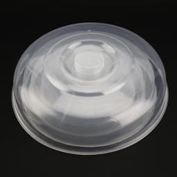 Dailygoods- Voedselafdekkingen Set van 8 - Kunststof Plaatafdekkingen - Hittebestendig - Stoomventilatiegat - Maten 14/17/20/23 cm - Transparant PP-plastic - Magnetronhoezen — thumbnail 3