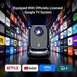 Smart beamer 4K - 2000 ANSI - AI Auto Focus - Perfect voor films en games - ShopVlot — thumbnail 2