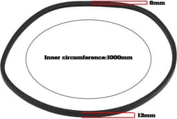 SnelShoppen - V-snaar voor grasmaaier, neopreen rubber, vervangt 1134-9012-01/9585-0056-00, voor Stiga Park 10, 11, 12, 13, HST, klassieke grasmaaier — thumbnail 3