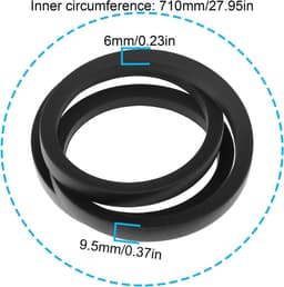 SnelShoppen - Maaier V-riem SA33228 710x9,5x6mm Compatibel met Sabo 47-4 47-2 47-A 47OHV Vervangingsonderdeel Hoogwaardig Rubber — thumbnail 3