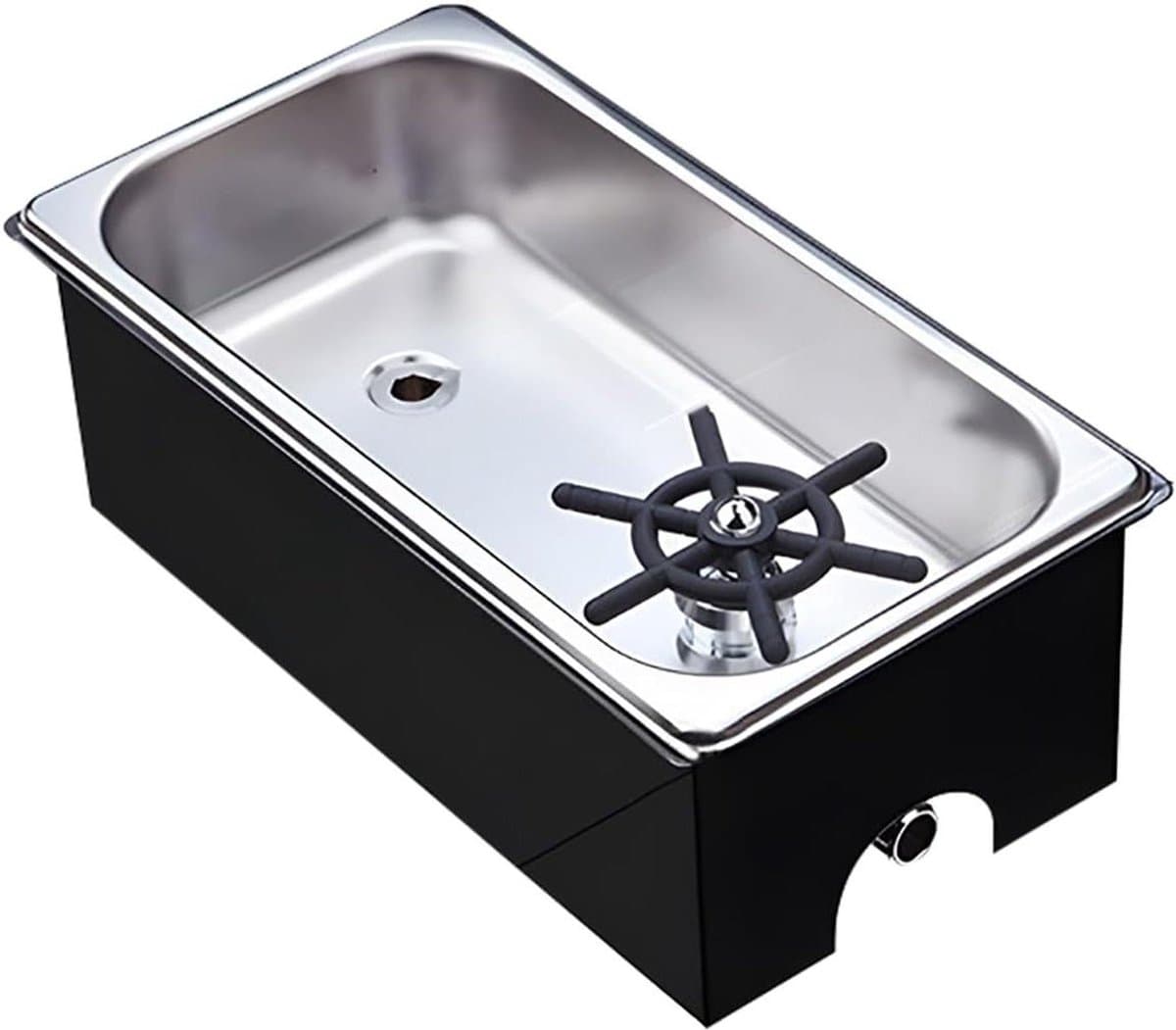 Kan Spoeler - Glazenwasser Bar - Snel Reinigen - Directe Spoelactie - Diameter 11 cm - Zilver — afbeelding 1