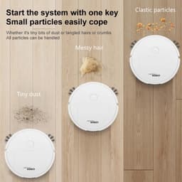 Smart robot stofzuiger met borstels en Veegdoek. 3 in 1.Zuigen, vegen en dweilen. wit (TR_ ZB230A) — thumbnail 5