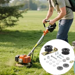 Grasmaaier Katrol Set - Poelie en Riem - Gazon Onderhoud - 30% Efficiënter - 15 Min Installatie - Zwart — thumbnail 1