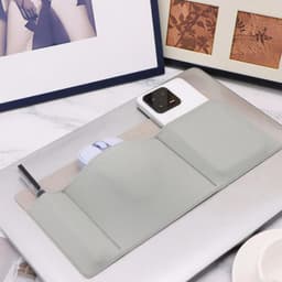 Harde schijf houder - Mobiele organizer - Werkplek optimaliseren - Drie handige vakken - 27 x 13 cm - Grijs — thumbnail 5
