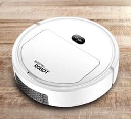 Smart robot stofzuiger (wit) met borstels en Veegdoek. 3 in 1.Zuigen, vegen en dweilen. — thumbnail 2