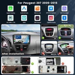 Auto Radio 9 Inch - 4GB RAM, 64GB Opslag - Android 15 - Inclusief DAB, WIFI en GPS - ShopVlot — thumbnail 2