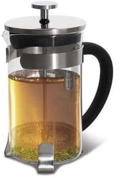 Merkloos Koffie & Theepot 800ml - Stijlvol Glas met RVS — thumbnail 4