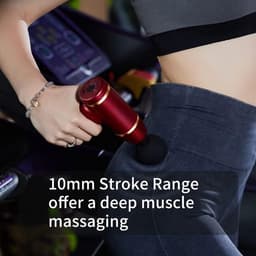 Elektrische Massage Gun - Spier Stimulator - Spierontspanning Na Sport - 8 Versnellingen 4 Koppen - 14 oz Gewicht - Zwart — thumbnail 5