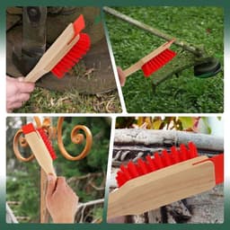 Maaidek Schraper - Grasmaaier Reiniger - Onderhoud Gazonmaaier - Verfveilige Reiniging - 40.5 cm - Houten Borstel — thumbnail 5