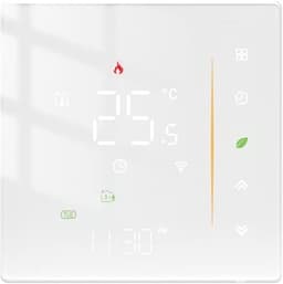 Slimme Thermostaat - Temperatuurregelaar - Energie Besparen - Weekprogramma Instelbaar - 88 x 88 mm - Wit — thumbnail 1