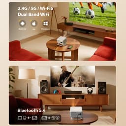 XGODY Gimbal N6 Pro Beamer - Netflix Officieel Gecertificeerd - 700 ANSI Lumen Full HD 1080P - Autofocus & 4K Ondersteuning - Draaibare Standaard 135° - Home Cinema Projector met Bluetooth/WiFi 6 — thumbnail 5