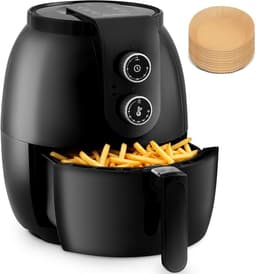 Vetvrije Friteuse - Heteluchtfriteuse Airfryer - Gezond Koken - Met Display - 2.6 Liter - Zwart — thumbnail 1