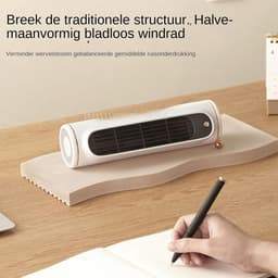 Bladloze Torenventilator - Draagbare Circulator - Ruimte Koelen - Stille Luchtstroom - 14.4x10x14.4 cm - Wit — thumbnail 4