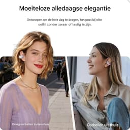 stijlvolle clip-Open Ear Oortjes - Oortjes Draadloos - Sport Oordopjes - 5.4 Bluetooth - Clip On - afneembare vlinderoorbellen- Voor sport en kantoor-Paars — thumbnail 5