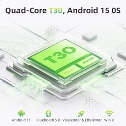 SnelShoppen - 10 Inch Tablet Android 15 met Case, Unisoc T30 Quad-Core, 18GB RAM, 128GB ROM, 1TB Uitbreiding, 1280x800 HD Scherm, 5MP + 8MP Camera, 60 — thumbnail 2