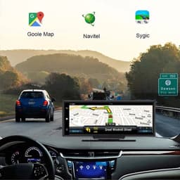Dashcam voor Auto - 10.26” Touchscreen Dashcam - 4 Camera’s - 4G Android 8.1 - 360° Panorama - GPS & ADAS - Parkeermodus - Zwart — thumbnail 3