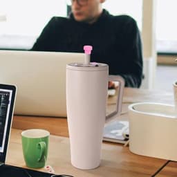 4 stuks magnetische rietjesdeksels voor Brümate 30/40oz Era & Resa Tumblers, siliconen magnetische rietjesdeksels met pakkingen en reinigingsborstels voor wandelen, klimmen en picknicken (roze) — thumbnail 3