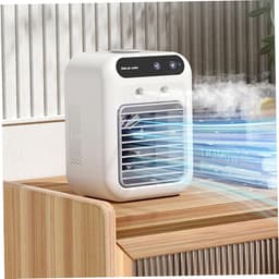Persoonlijke Airco - Mini Koeler - Persoonlijke Koeling - Dubbele Nevel - 16 x 21 cm - Wit — thumbnail 2