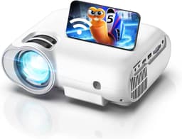 SnelShoppen - 5G+2.4G WiFi Projector, Bluetooth 5.0 Mini Projector, 1080P, 7500 Lumens, Home Cinema Projector, 100.000 uur, Met DSP Speaker voor Feest — thumbnail 1