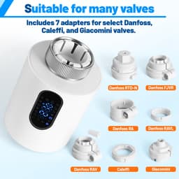 Radiator Thermostaat WiFi – Raamdetectie, Vorstbeveiliging en Kinderslot – Wit – 6-pack — thumbnail 4