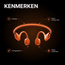 Audrax® Neon Pro - Sport oordopjes - Bone Conduction headphone - LED Lichtgevend - Sporthoofdtelefoon - Oortjes draadloos - Draadloze oordopjes - IPX8 Waterdicht - 32GB Interne geheugenkaart - Geschikt voor alle smartphones en smartwatches — thumbnail 4