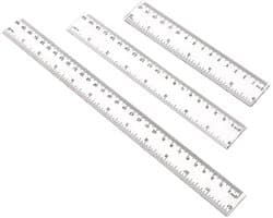 Set van 3 Transparante Linialen 15/20/30 cm - Dubbele Schaal Meetinstrument voor School, Kantoor en Thuisgebruik