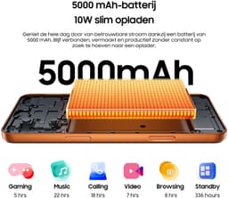 Blackview WAVE 7C Smartphone 4G - 16GB RAM - 128GB ROM - 6,56 inch - Android 16 Telefoon - 5000 mAh - Dual SIM - GPS - OTG - Zwart — thumbnail 2