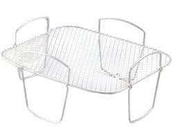 Golden crown - Luchtfriteuse grill - Dehydrator mand - Roestvrij staal - Grillen en stomen - Koken en bakken - Geschikt voor airfryer - 20,5 x 20,5 x