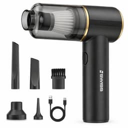 Draadloze handstofzuiger auto kruimeldief oplaadbaar 3-in-1 krachtige mini stofzuiger met opzetstukken compact voor auto en huis — thumbnail 1