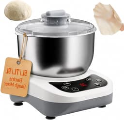 Elektrische deegmixer - Automatische kneedmachine - Thuis bakken - Met fermentatie - 9L capaciteit - Zilver — thumbnail 1